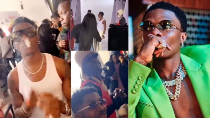 “Machala no dey fast” – Reactions trail video of Wizkid, Naira Marley, Rexxie and Skiibii having fun on the set of Abracadabra remix (Video)