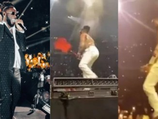 Burna Boy smashes guitar on stage