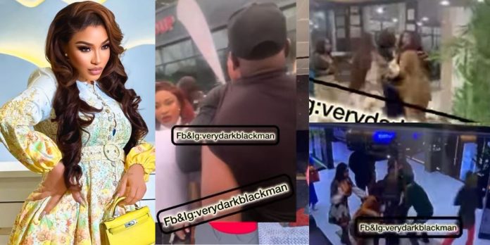 Tonto Dikeh trends as she engages in a fight with car dealer after he asks the actress to pay her debt of over 7months (Video)