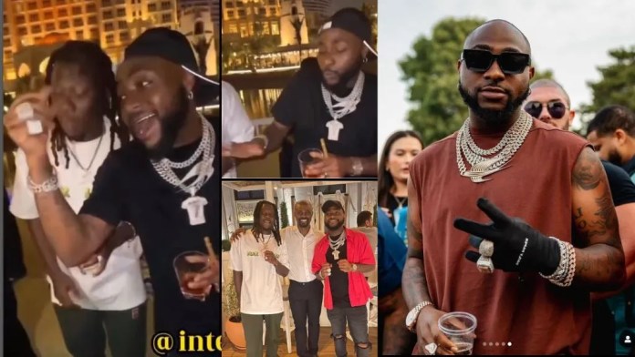 Stoneboy with Davido in 2022 World Cup Qatar closing ceremony